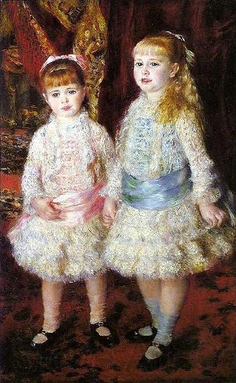 Pierre-Auguste Renoir Pink and Blue - The Cahen d'Anvers Girls Spain oil painting art